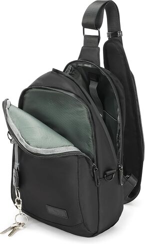 Anti theft Crossbody Bag, Best Travel for Men, Slash Resistant Nylon Fabric, RFID Shielding, Water Resistant, 8l Capacity; Safeguard Your Belongings against Thieves. in Saudi Arabia