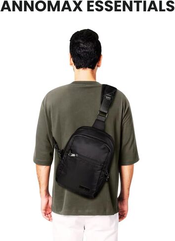 Anti theft Crossbody Bag, Best Travel for Men, Slash Resistant Nylon Fabric, RFID Shielding, Water Resistant, 8l Capacity; Safeguard Your Belongings against Thieves. in Saudi Arabia