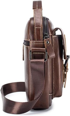 Men's Leather Crossbody Bag - Stylish & Functional Daily Companion in Kuwait