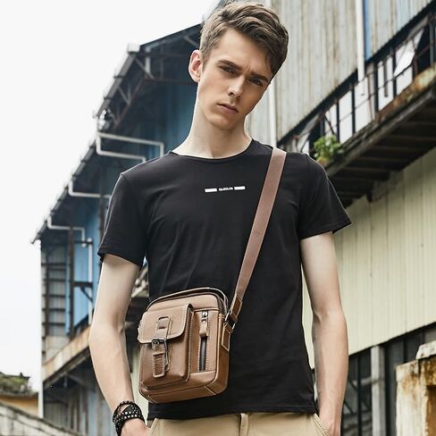 Men's Leather Crossbody Bag - Stylish & Functional Daily Companion in Kuwait