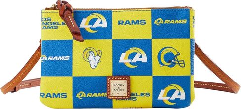 Dooney & Bourke Handbag, NFL Rams Top Zip Crossbody | Blue in Saudi Arabia