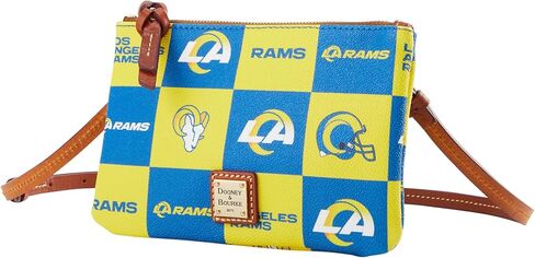 Dooney & Bourke Handbag, NFL Rams Top Zip Crossbody | Blue in Saudi Arabia