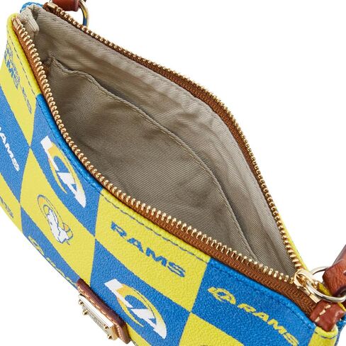Dooney & Bourke Handbag, NFL Rams Top Zip Crossbody | Blue in Saudi Arabia