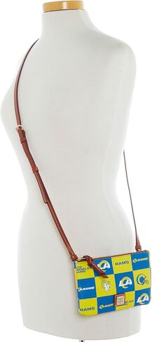Dooney & Bourke Handbag, NFL Rams Top Zip Crossbody | Blue in Saudi Arabia