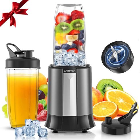 Smoothie Blender, 1100W Personal Blender for Shakes and Smoothies, Blenders and Grinder Combo for Kitchen with 2 * 22 Oz To-Go Cup and Lid for Protein Shake, Baby Food, Frozen Drink in Kuwait