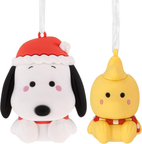 Hallmark Better Together Peanuts Holiday Snoopy and Woodstock Magnetic Christmas Ornaments, Set of 2, Gifts for Peanuts Fans in Saudi Arabia