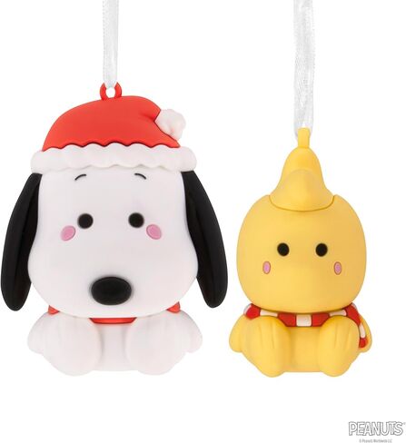 Hallmark Better Together Peanuts Holiday Snoopy and Woodstock Magnetic Christmas Ornaments, Set of 2, Gifts for Peanuts Fans in Saudi Arabia