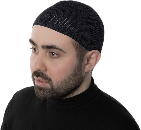 قبعات Modefa الإسلامية الفاخرة من الدرويش الكوفي التركي للرجال، قبعة إسلامية خفيفة الوزن ومسامية، مقاس واحد مناسب in Kuwait