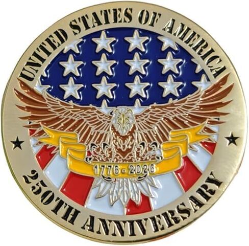 250th Anniversary of American USA Independence Commemorative Pin Badge Brooch Patriotic Celebration Gifts Memorabilia Decorations Eagle 4th of July in Saudi Arabia