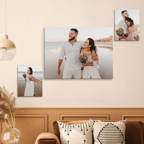 مطبوعات قماشية مخصصة من CanvasChamp مع صورك - لوحة فنية جدارية مؤطرة مخصصة لديكور المنزل والمكتب (24 بوصة عرض × 36 بوصة ارتفاع، 0.75 بوصة عمق) in Kuwait