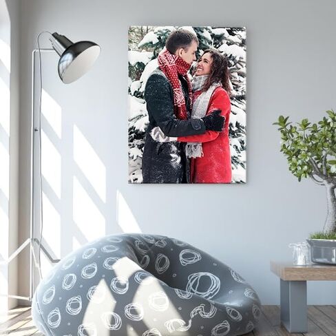مطبوعات قماشية مخصصة من CanvasChamp مع صورك - لوحة فنية جدارية مؤطرة مخصصة لديكور المنزل والمكتب (24 بوصة عرض × 36 بوصة ارتفاع، 0.75 بوصة عمق) in Kuwait