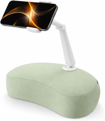 Pillow Phone Holder for Bed, 360° Bed Phone Holder Laying Down, Hands-Free iPhone Stand for Bed/Sofa/Lap, Compatible w/ 4.7"-7.0" Cell Phones, Flexible Dual Arm with Microbead Cushion in Kuwait