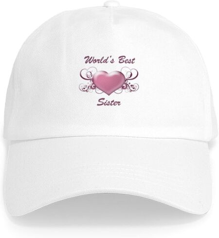 CafePress World's Best Sister (Heart) Cap Adjustable Baseball Cap in Saudi Arabia