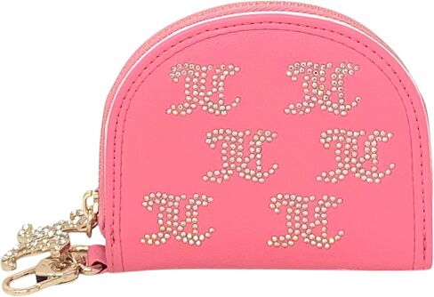 Juicy Couture Women's Half Moon Card Case with Mirror Inside and Clip (Pink Lemonade) in Saudi Arabia
