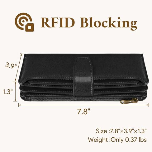Mayski Wallet for Women Large Capacity Bifold RFID Blocking Vegan PU Leather Credit Card Holder Wristlet Women Wallet with Zipper Coin Pocket, 27 Card Slots & 3 ID Windows in Saudi Arabia