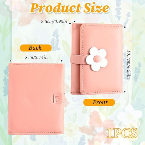 Cute Small Wallet Coin Purse Kawaii Flower Card Wallets for Girls Women ID Credit Card Holder(Pink) in Saudi Arabia