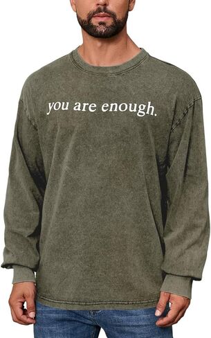 Dear Person Behind Me Shirt, You are Enough Tshirts for Men Long Sleeve T Shirt, Inspirational Positive Tees Vintage Graphic in Kuwait