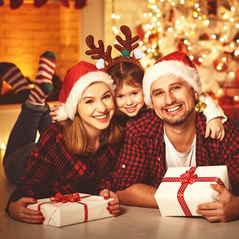 2Pcs Christmas Headband Antlers Reindeer Headband Antlers Hair Hoop Headpiece for Christmas Easter Halloween Party(Dark Brown Light Brown) in Saudi Arabia