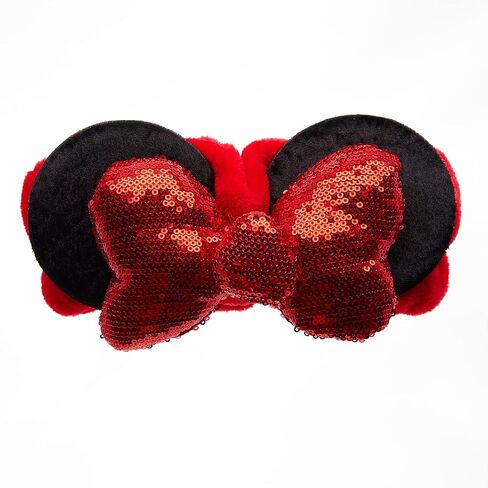 The Crème Shop x Disney 3D Teddy Headyband, Spa Headband for Washing Face, Skincare Headbands, Soft & Fluffy Headbands for Women, Cruelty-Free & Vegan (Ruby Glitz) in Saudi Arabia