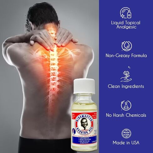 Ringmaster Rubbing Oil Pain Relief Since 1950 Made in USA for Arthritis, Rheumatism, Muscular Joint Soreness (1 oz) in Saudi Arabia