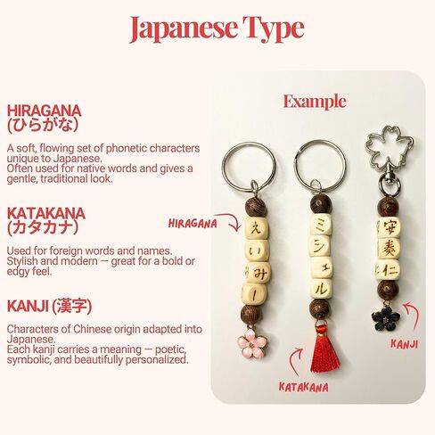 Japanese Gifts Japanese Keychain Handmade Custom Name in Japanese Writing Authentic Japanese Gifts for Women Men Anime Keychain Charm Cherry Blossom in Saudi Arabia