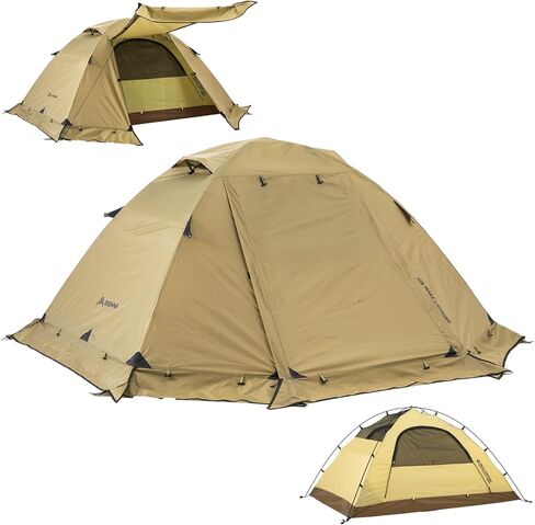 BISINNA 4 Season Tent for Backpacking Winter Tent 2 Person Lightweight Cold Weather Tents Waterproof Double Layer All Season Tent Aluminum Alloy Poles Easy Set Up for Camping, Hiking, Outdoor in Saudi Arabia