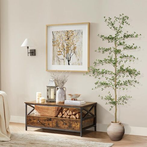 Black Olive Tree 7ft - Faux Black Olive Tree with Natural Trunk and Realistic Leaves - Artificial Shady Lady Tree for Modern Home Office House Living Room Decor in Saudi Arabia