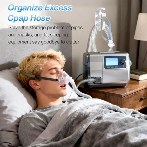 حامل خرطوم CPAP للسرير، تصميم مضاد للانزلاق ومضاد للفك، شماعة لاصقة خالية من التلف للأنبوب والقناع، تمنع التشابك والتسربات، مناسبة لجميع أجهزة CPAP، للاستخدام المنزلي والسفر (قطعة واحدة) in Kuwait