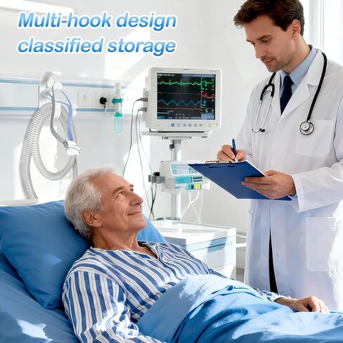 حامل خرطوم CPAP للسرير، تصميم مضاد للانزلاق ومضاد للفك، شماعة لاصقة خالية من التلف للأنبوب والقناع، تمنع التشابك والتسربات، مناسبة لجميع أجهزة CPAP، للاستخدام المنزلي والسفر (قطعة واحدة) in Kuwait