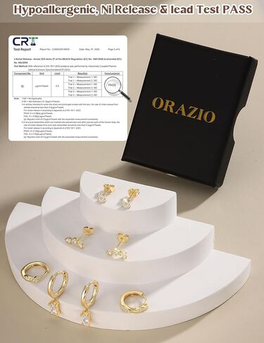 ORAZIO هيبوالرجينيك الجراحية الصلب الذهب هوب الأقراط 14K مطلية بالذهب أقراط هوب للنساء تشيكوسلوفاكيا اللؤلؤ أوبال تتدلى حلق Huggie مجموعة الغضروف القرط مداخن لثقب متعددة 20G in Kuwait