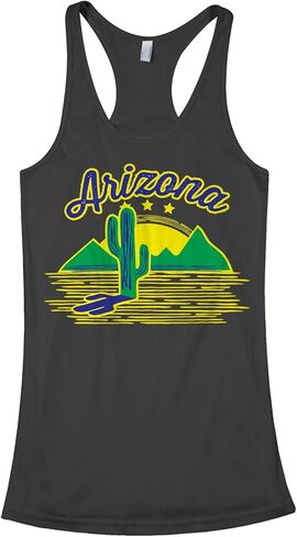 قميص بدون أكمام للسيدات من Threadrock Arizona Cactus Racerback in Kuwait