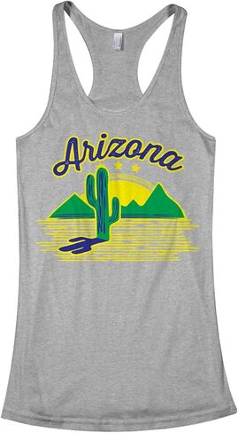 قميص بدون أكمام للسيدات من Threadrock Arizona Cactus Racerback in Kuwait