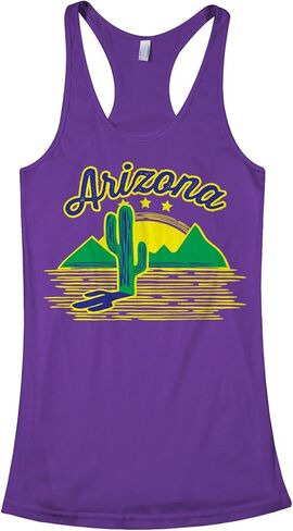 قميص بدون أكمام للسيدات من Threadrock Arizona Cactus Racerback in Kuwait