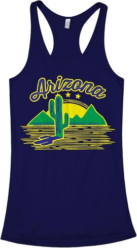 قميص بدون أكمام للسيدات من Threadrock Arizona Cactus Racerback in Kuwait