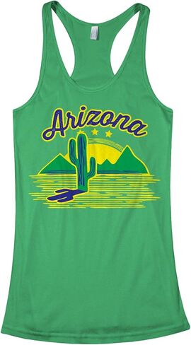 قميص بدون أكمام للسيدات من Threadrock Arizona Cactus Racerback in Kuwait