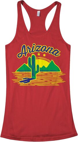 قميص بدون أكمام للسيدات من Threadrock Arizona Cactus Racerback in Kuwait