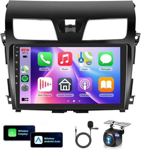 راديو HIFI 16EQ لـ Nissan Altima 2013-2018 Android Car Stereo Radio مع Carplay Android Auto ، 1081inch 1080p HD IPS Touchscreen Radio GPS WiFi Bluetooth FM/RDS كاميرا احتياطية in Kuwait