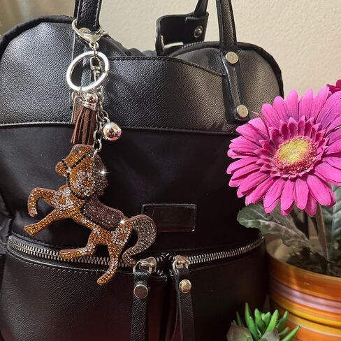 Popfizzy Rhinestone Keychains for Women and Girls, Bling Purse Charms, Birthday Gifts for Her, Backpack Key Chain, Bag Charms in Saudi Arabia
