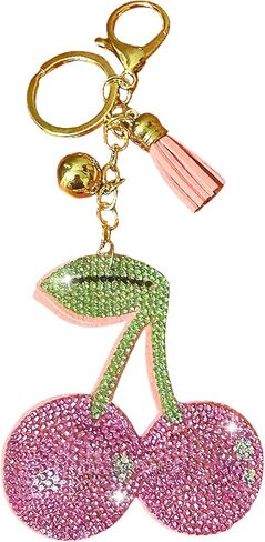 Popfizzy Rhinestone Keychains for Women and Girls, Bling Purse Charms, Birthday Gifts for Her, Backpack Key Chain, Bag Charms in Saudi Arabia