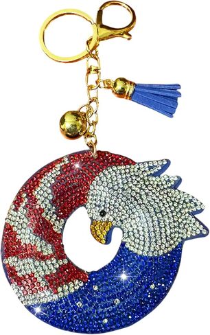 Popfizzy Rhinestone Keychains for Women and Girls, Bling Purse Charms, Birthday Gifts for Her, Backpack Key Chain, Bag Charms in Saudi Arabia