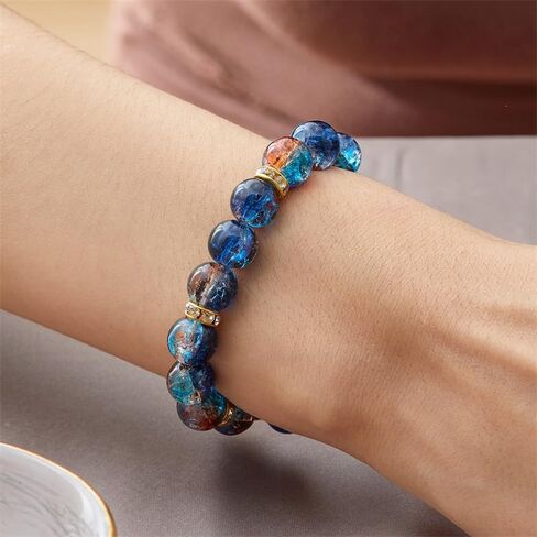 Beaded Stretch Bracelets for Women Men Healing Crystal Stone Bracelet Bead Adjustable Unisex Gemstones Bracelets 10MM Weave Jewelry Gifts in Saudi Arabia