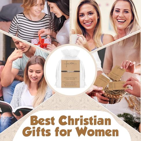 Landical Christmas Christian Faith Bracelet Bulk for Women Religious Adjustable Cross Bracelets Gifts with Positive Card in Saudi Arabia