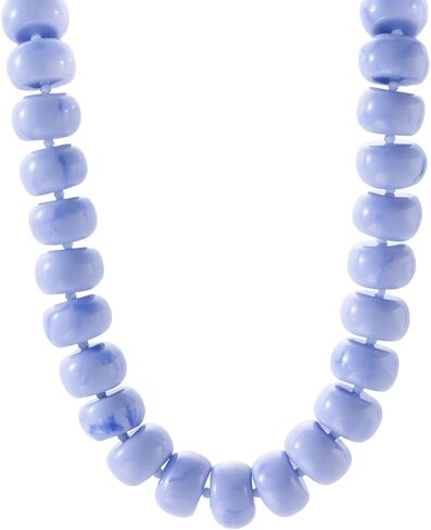 Miniature Semi-Precious Stone & Oversized Multi-Color Resin Bead Statement Necklace - 17"+3" Extender Chain Chunky Eye-Catching Beads | Bold Fashion Jewelry Gift for Women in Saudi Arabia
