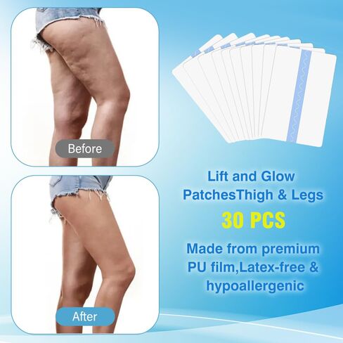 30 PCS Instant Lift Patch for Legs & Thighs - Clear Thigh Lift Tape for Loose Skin, Invisible Body Firming Tape for Smooth, Sweatproof All-Day Wear (15 Pairs) in Kuwait