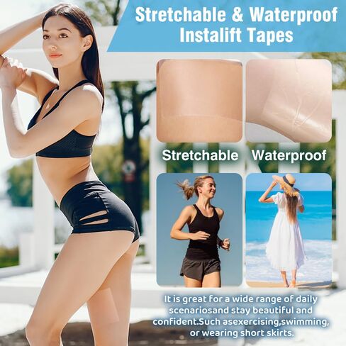 30 PCS Instant Lift Patch for Legs & Thighs - Clear Thigh Lift Tape for Loose Skin, Invisible Body Firming Tape for Smooth, Sweatproof All-Day Wear (15 Pairs) in Kuwait