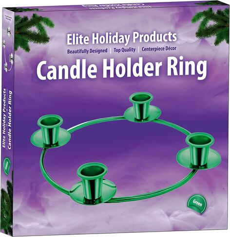 حامل شموع Advent لشموع Advent - حلقة Advent لشموع Tapper - إكليل إكليل من الزينة المركزية لديكور موسم Advent - شمعدانات إكليل Advent DIY (حلقة شمعة ذهبية Advent) in Kuwait