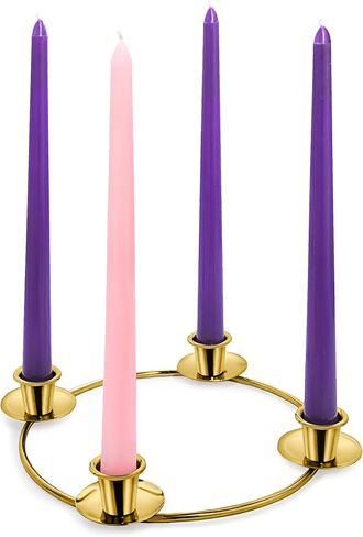 حامل شموع Advent لشموع Advent - حلقة Advent لشموع Tapper - إكليل إكليل من الزينة المركزية لديكور موسم Advent - شمعدانات إكليل Advent DIY (حلقة شمعة ذهبية Advent) in Kuwait