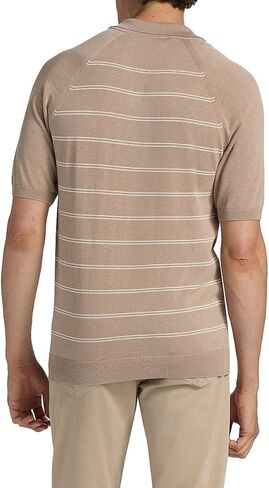 SAKS FIFTH AVENUE Striped Cotton-Silk Polo Shirt in Saudi Arabia