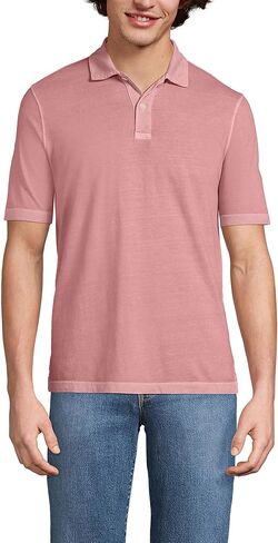 Lands' End Men's Short Sleeve Sun Faded Super T Polo in Saudi Arabia