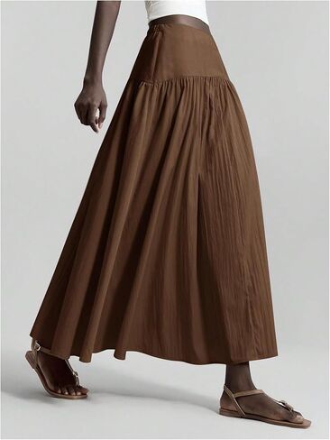 SHENHE Women's Summer Drop Waist Maxi Skirt A Line Flowy Casual Going Out Long Skirt in Saudi Arabia